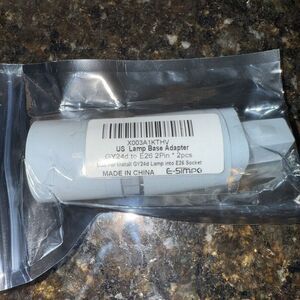 G24d to E26/E27 Light Socket Adapter 2pcs Lamp Holder Convert 2Pin to Screw Base